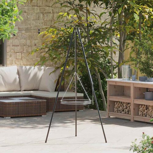  Tripod za logorsku vatru 2 pcs Crna Čelik Cijene