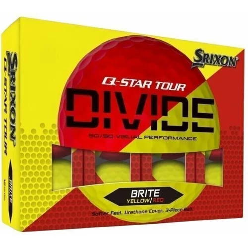 Srixon Q-Star Tour Divide 2 Golf Balls Yellow Red