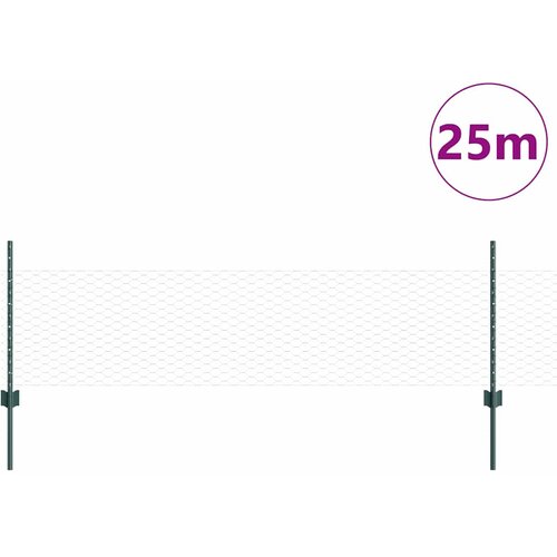  Heksagonalna ograda s stubom 25 x 0,5 m Čelik premazan PVC-om Slike