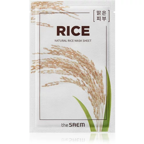 The Saem Natural Mask Sheet Rice Sheet maska za zaglađivanje s hidratacijskim učinkom 21 ml