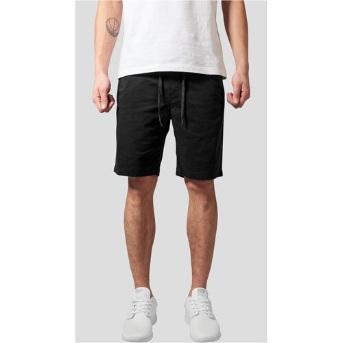 Urban Classics stretch Twill Joggshorts Black Slike