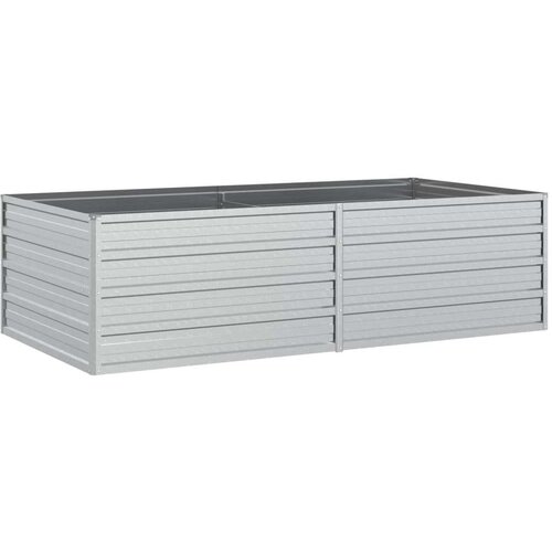 VidaXL Povi&amp;scaron;ena vrtna gredica 160 x 80 x 45 cm pocinčani čelik srebrna Slike