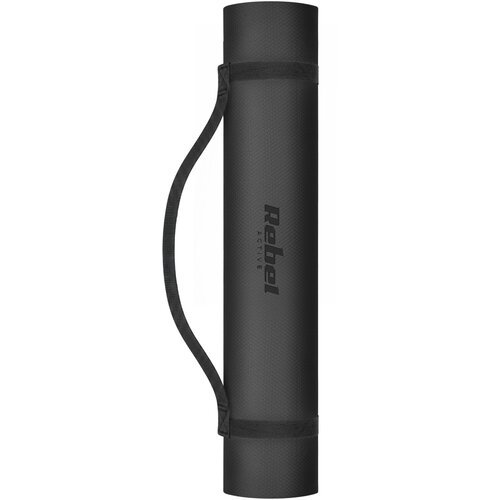 Rebel ACTIVE Strunjača (prostirka) za jogu, pilates i fitnes, 200x90 cm, debljina 1 cm, materijal TPE, crna boja, model RBA-3159-BK Slike