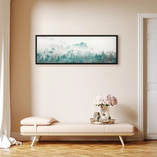  Slika - Turquoise Valley (1 Part) Narrow 150x50 U crnom drvenom okviru Slike