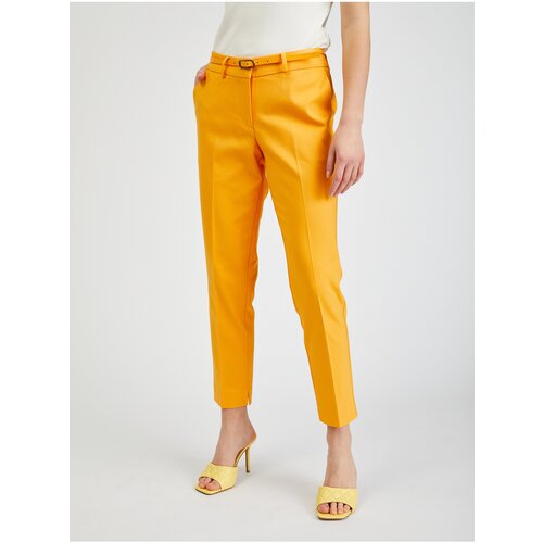 Orsay Orange Ladies Shortened Pants with Strap - Women Slike