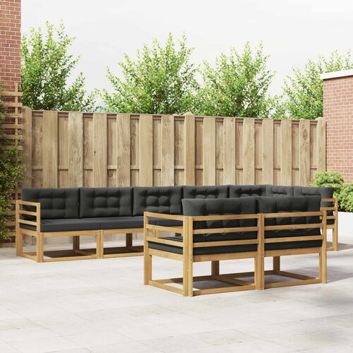  Set vanjskih sofa 6 kom. Bijela i antracit Poliester Cene
