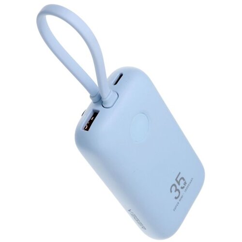 Veger prenosna baterija z vgrajenimi kabli 10000 mAh, modra Slike