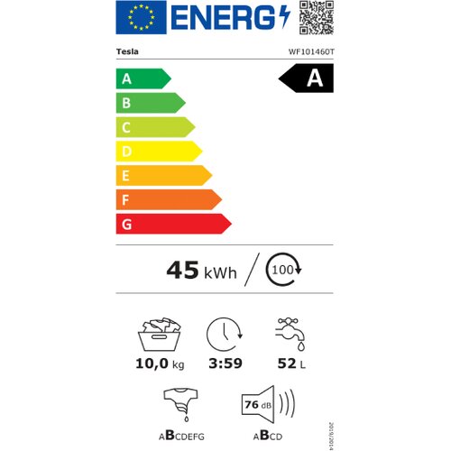 Tesla TESLAWG pralni stroj WF101460T, 10kg Slike