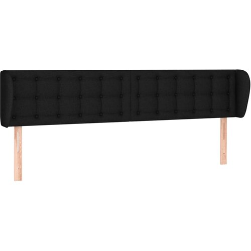 Maison Chic Posteljno vzglavje - Vzglavna omarica - Nočna omarica z u&amp;scaron;esi črno 203x23x78/88 cm blago, (21708398) Slike
