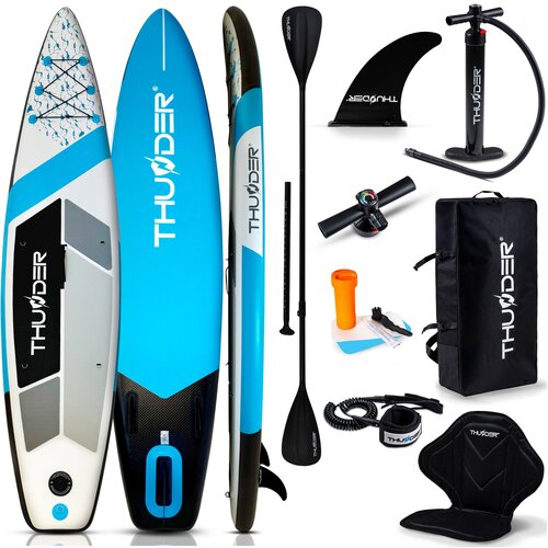THUNDER Napihljiva SUP deska 320 &times; 75 &times; 15 cm &ndash; set z veslom, sedežem, torbo in pumpko &reg; MARIS, (5000091259) Cene