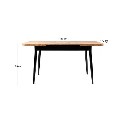 Hanah home Ay - 1184 Atlantic Pine Extendable Dining Table Slike