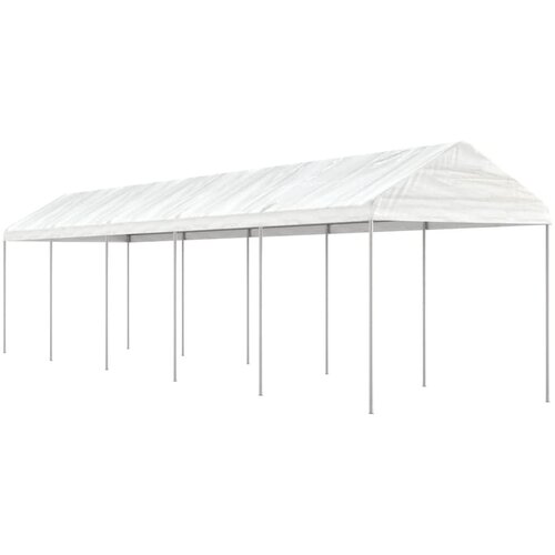 VidaXL Sjenica s krovom bijela 11 15 x 2 28 x 2 69 m polietilen Slike