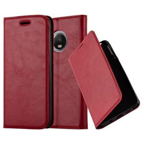 Cadorabo Ohi&scaron;je, združljivo z Motorola MOTO G5 PLUS v rdeče jabolko - Za&scaron;čitni ovitek z magnetnim zapiranjem, stoječo funkcijo in režo za kartice, (20560867) Cene