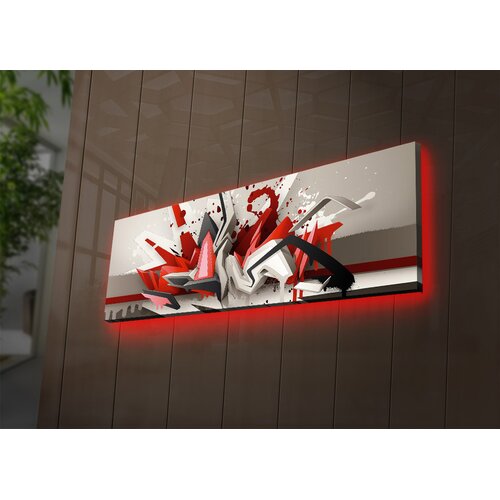 Opviq Slika na platnu sa LED osvetljenjem 30x90cm Cene