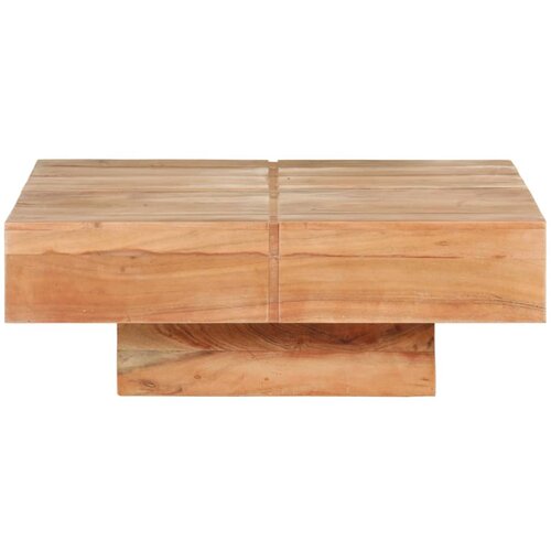 Maison Chic Klubska mizica - kavna mizica - Nizka mizica 80x80x28 cm trden akacijev les, (21753849) Cene