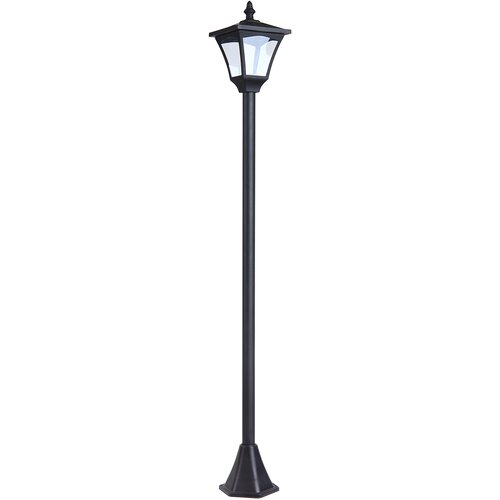 Outsunny Vrtna svetilka za zunanjo uporabo LED talna svetilka na sončno energijo, vodoodporna IP44, 15x15x120 cm, črna, (20755565) Cene
