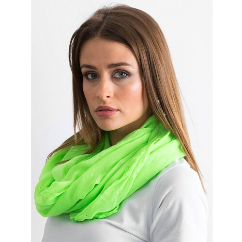 Fashion Hunters Fluo green scarf with rhinestones Slike