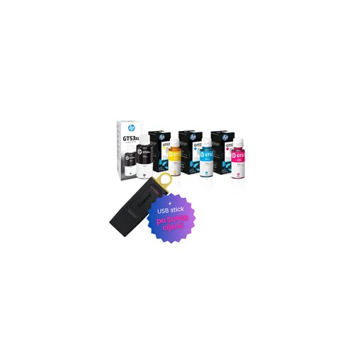 HP Komplet tinta GT53 XL BK + GT52 (C/M/Y), original + USB stick po SUPER cijeni Cijene