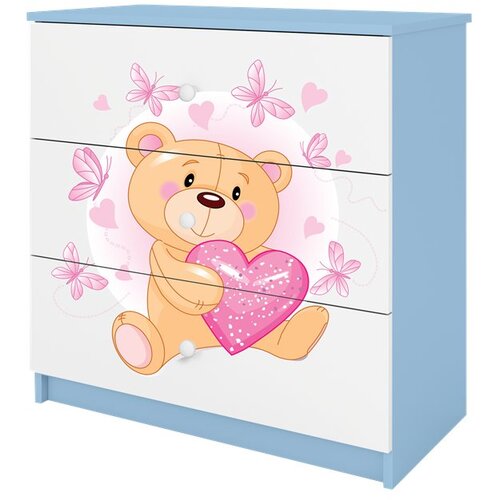 HAPPYKIDS Komoda Dreamy medvedka 2 Modra Cene