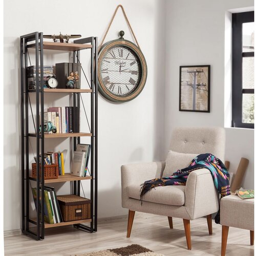 Hanah home Polica 60x180x35cm Bež-Crna Slike