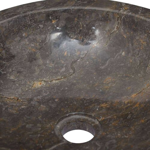 VidaXL Umivaonik sivi &amp;Oslash; 40 x 12 cm mramorni Slike