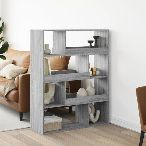 Furnova Pregrada za prostor siva sonoma 100x33x125,5 cm inženirski les, (21932546) Slike