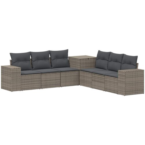 Set sofe 7 kom. Siva i tamno siva 55 x 55 x 69 cm 255 x 255 x 85 cm Slike