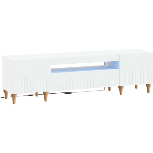  LED TV kabinet Bijela Konstruirano drvo Cene