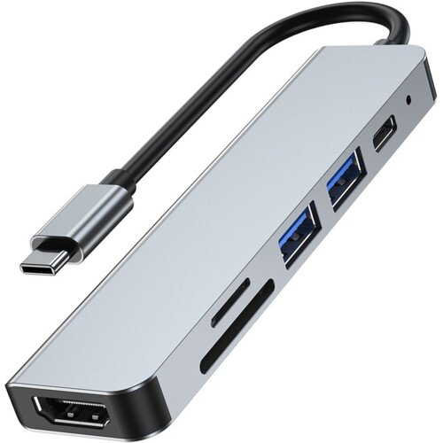 TECH-PROTECT V4-HUB ADAPTER 6V1 SIV ZA PRENOSNIK, PC, MAC, USB 3.0 HUB, (22070862) Cene