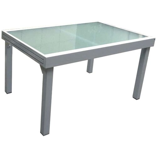 Garden Pleasure Vrtna jedilna miza s steklenim vrhom 90x135 cm Lola - Cene