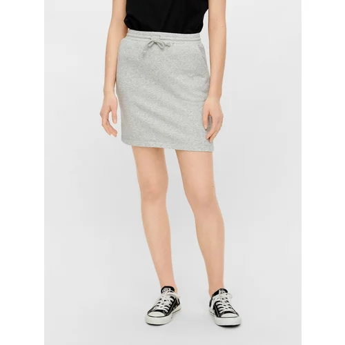 Pieces Light Grey Skirt with Tie Chilli - Women