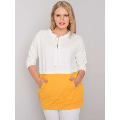 RELEVANCE Tunic-RV-TU-6851.28-White-Yellow Cene
