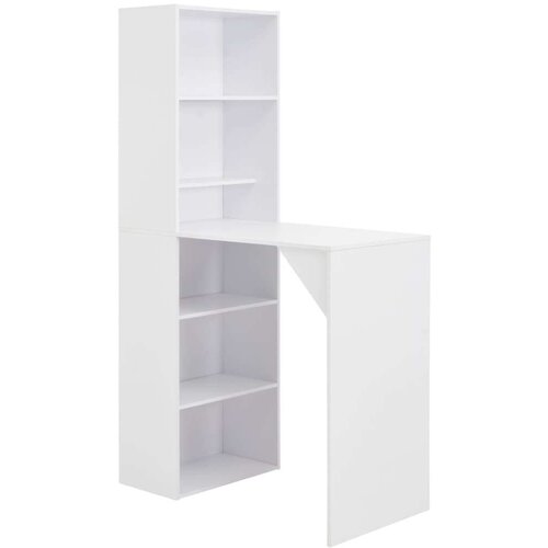 Barska miza z omarico bela 115x59x200 cm Cene