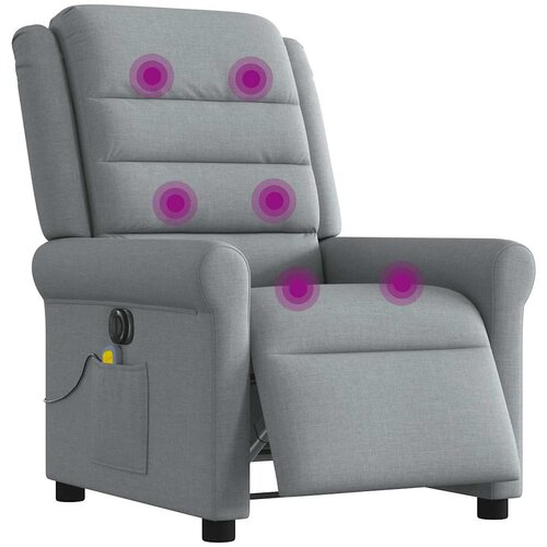 Maison Chic Električni masažni naslanjač - Relax naslanjač svetlo sivo blago, (22134260) Cene