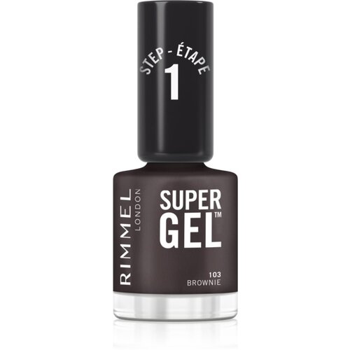 Rimmel London Super Gel gel lak za nohte brez uporabe UV/LED lučke odtenek 103 Brownie 12 ml Slike