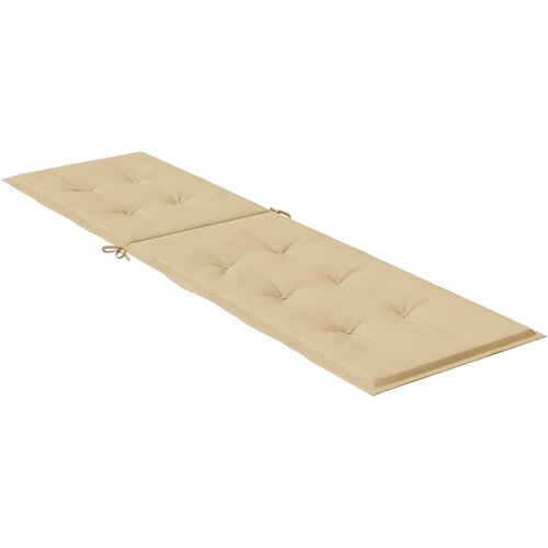  Jastuk za ležaljku pro&amp;scaron;arani bež (75 + 105) x 50 x 4 cm tkanina Slike