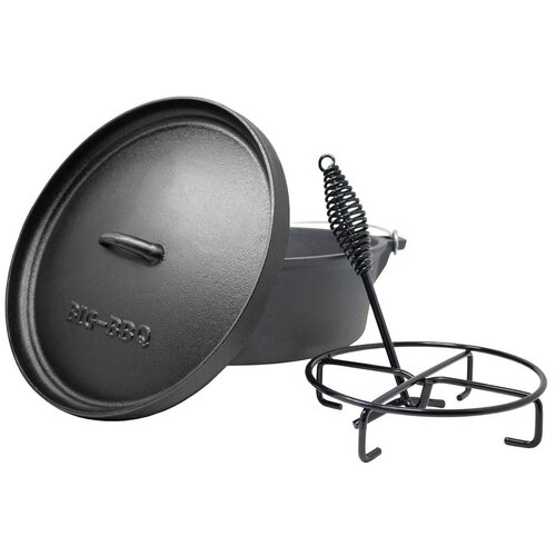 Klarstein Galloway, lonec iz litega železa, 6.0 barbecue lonec, lito železo, nogice, velikost M/6 qt/5,5 l Cene