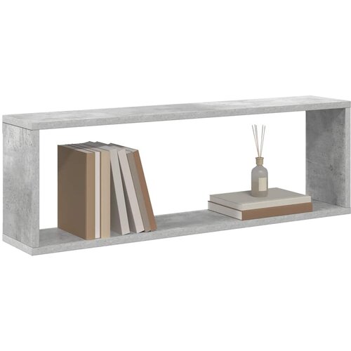  Kockaste zidne police 4 kom boja betona 80x15x26,5 cm drvene Slike