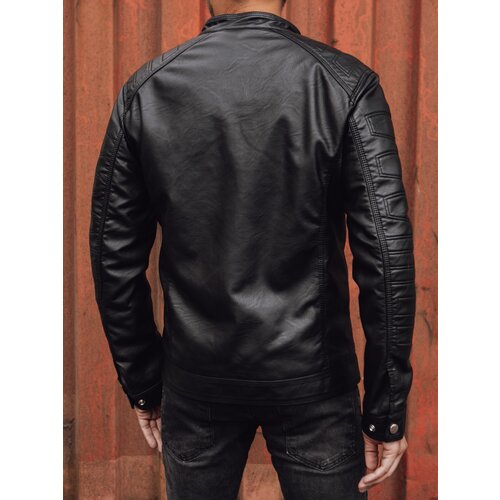 DStreet Black Men&amp;#039;s Leather Jacket Slike