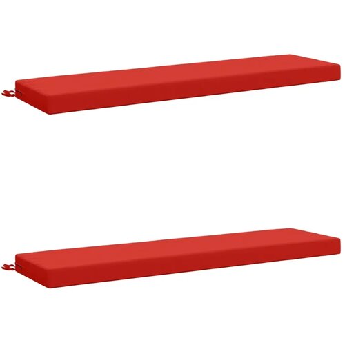  Jastučići za klupe - 2 dijela SOEST 2 kom. 100% poliester - Crvena 150 x 40 x 8 cm Poliester Cijene