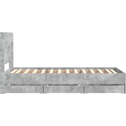  Okvir za krevet s pohranom i uzglavljem Betonska siva - Betonska siva 90 x 190 cm Slike