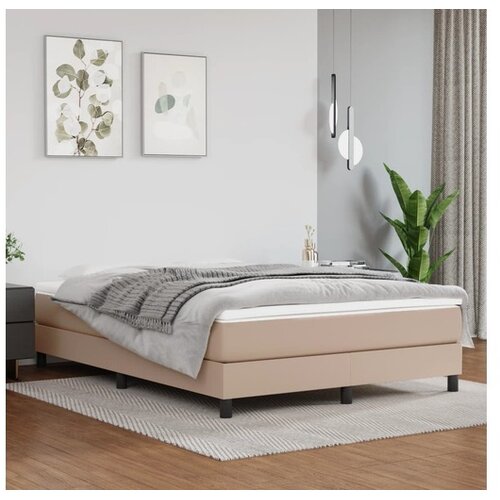  Vzmetnica z žepkasto vzmetjo kapučino 140x200x20 cm um. usnje Cene
