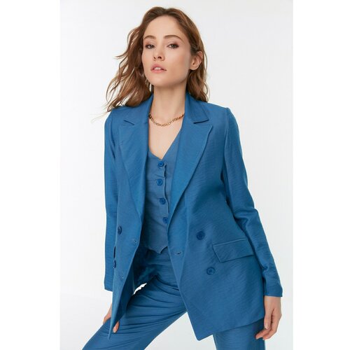 Trendyol Blue Buttoned Jacket Slike