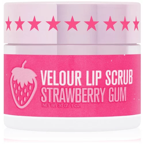 Jeffree Star Cosmetics Velour Lip Scrub šećerni peeling za usne Strawberry Gum 30 g