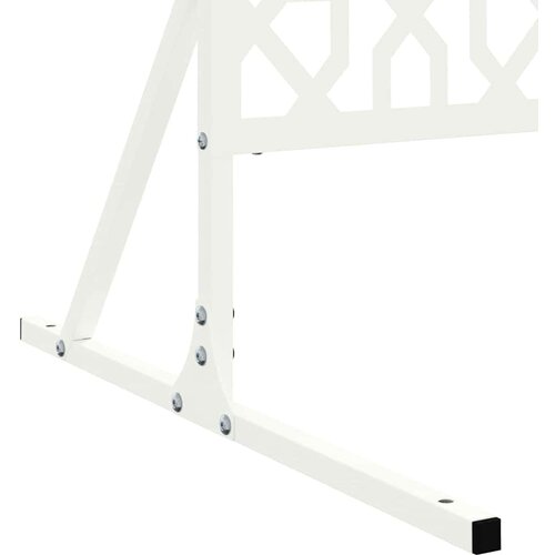  Zaslon za privatnost 100 x 50 x 180 cm Čelik Bijela Slike