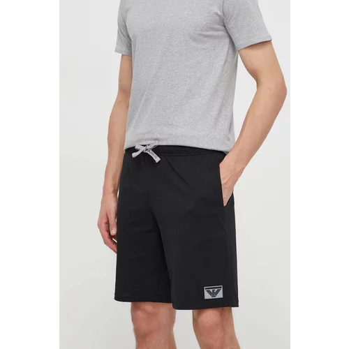 Emporio Armani Underwear Bombažne kratke hlače črna barva