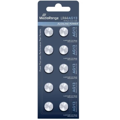  MediaRange Germany baterije LR44 (AG13) / 145mAh, 1,5V - pakovanje 1/10 Slike