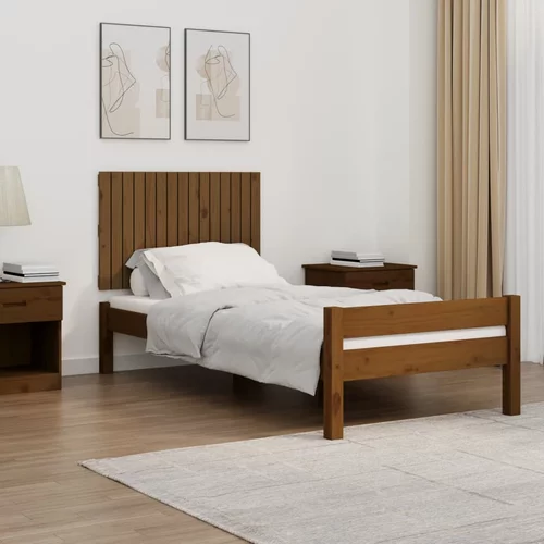  Uzglavlje za krevet boja meda 95,5x3x60 cm masivna borovina