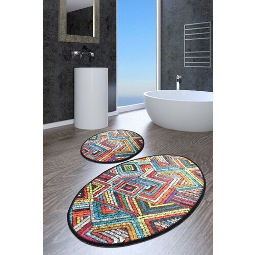  maglie djt multicolor bathmat set (2 pieces) Cene