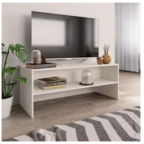  TV omarica bela 100x40x40 cm iverna plošča